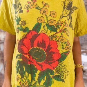 Magnolia Pearl Yellow Floral Short Sleeve Tee